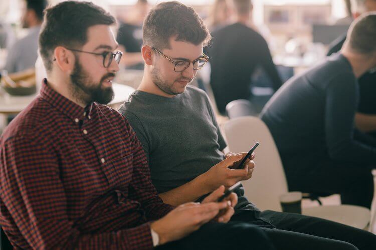 Two men at an event