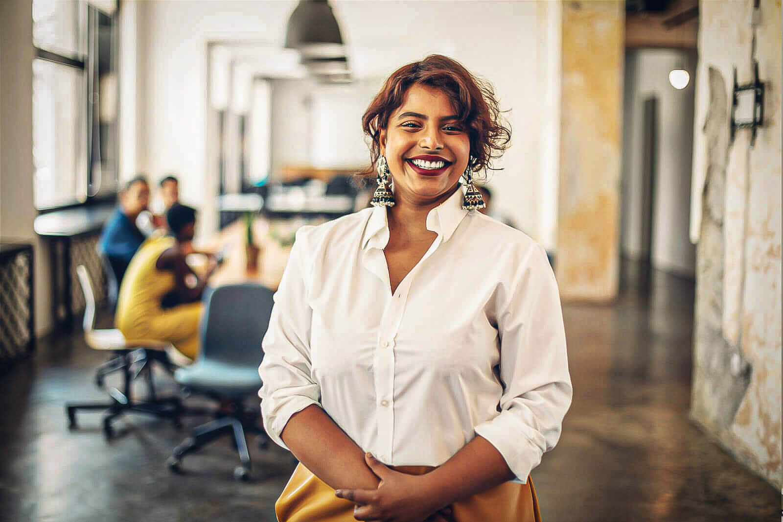 slido woman preparing for meeting